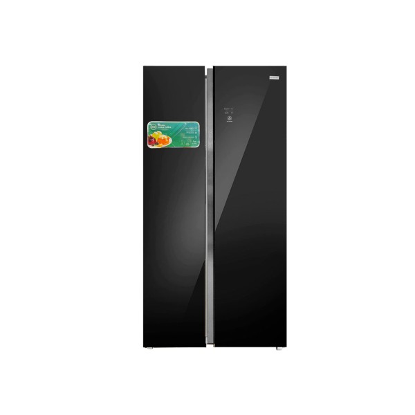 Imagen del producto Nevera 550l/19.55pc (nf) side by side, vidrio espejo negro