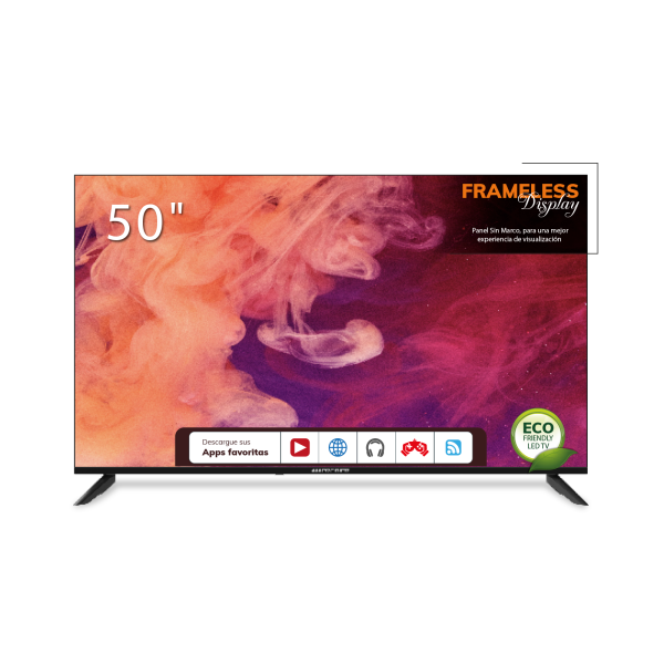 Imagen del producto Tv 50” uhd smart c/ dvb-t2, bt, sin marco, dolby, android 11.0